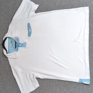 Weekender Birds of Paradise Terrycloth Polo Size XL Made In The USA